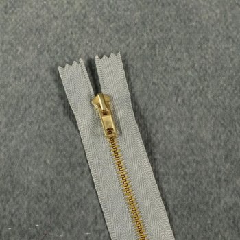 Hosenreißverschluss - 14 cm - mittelgrau