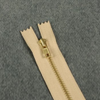 Hosenreißverschluss - 14 cm - braunbeige