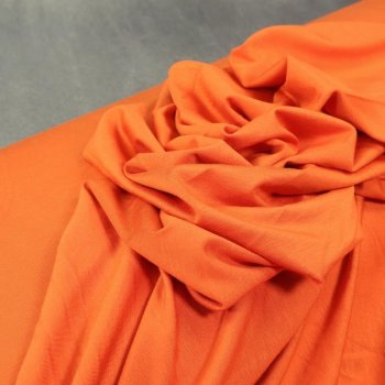 Bambus-Jersey uni - orange