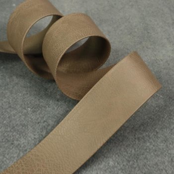 Vintage Leder Taschen/Gurtband - 40 mm - khaki