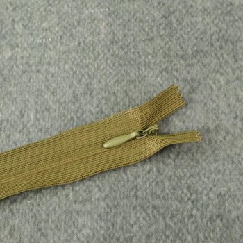 Nahtverdeckter Reißverschluss - 30cm - khaki