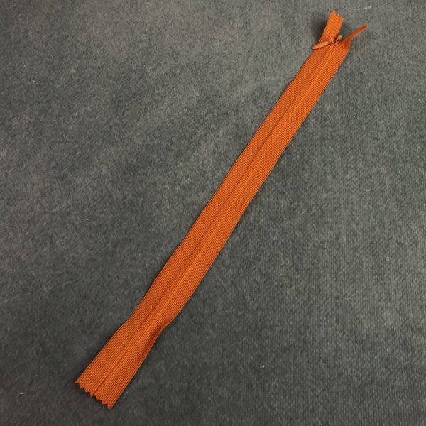Nahtverdeckter Rei&szlig;verschluss - 30cm - orange