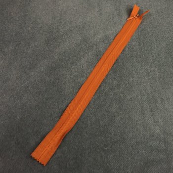 Nahtverdeckter Reißverschluss - 30cm - orange