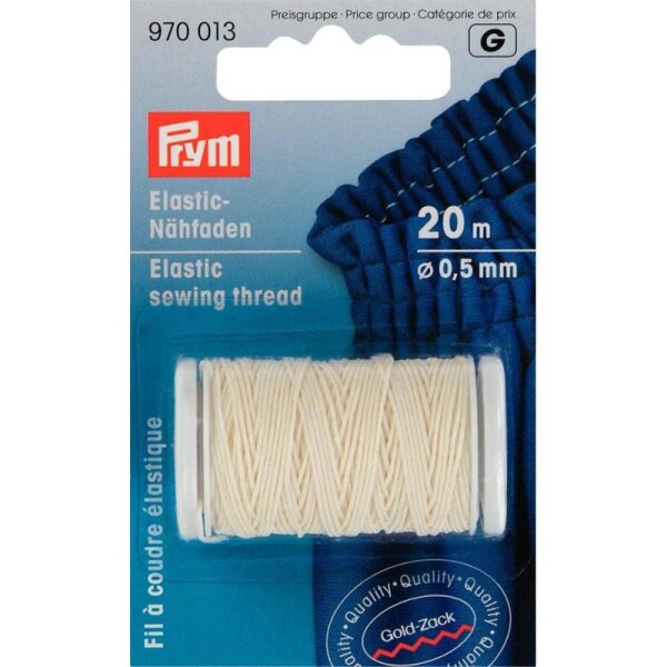 Prym - Elastic-N&auml;hfaden - 0,5mm - ecru