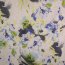 Viskose-Jersey mit Slub Struktur - Aquarellblumen royalblau/gelb auf offwhite - (1 St&uuml;ck = 2 Meter)