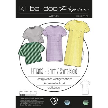 Papierschnittmuster Ki-Ba-Doo - Shirt / Shirt-Kleid Ariana