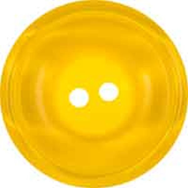 Blusenknopf - 13mm Durchmesser - mit Reliefkante - Gelb (645)
