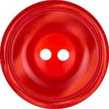 Blusenknopf - 13mm Durchmesser - mit Reliefkante - Rot (722)