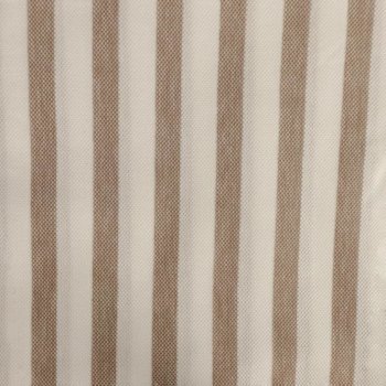 leichter Baumwoll Pique - Streifen beige/ wei&szlig; meliert (1 St&uuml;ck = 2,50 Meter)