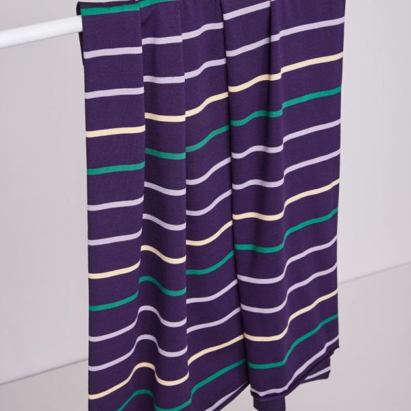 meetMilk - Nova Stripe Jersey - coloured stripes - Purple Night
