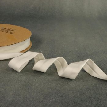 Schrägband aus Baumwoll-Jersey - 20 mm breit - ecru