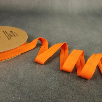 Schr&auml;gband aus Baumwoll-Jersey - 20 mm breit - orange