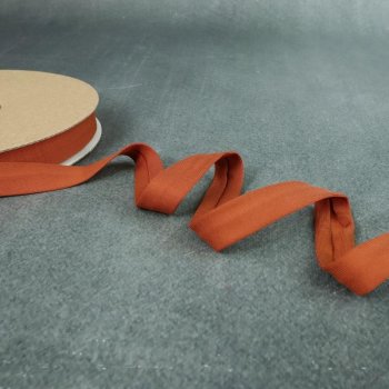 Schrägband aus Baumwoll-Jersey - 20 mm breit - terra