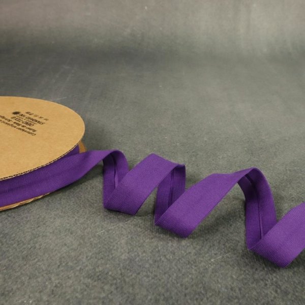 Schr&auml;gband aus Baumwoll-Jersey - 20 mm breit - purple