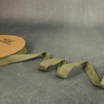 Schr&auml;gband aus Baumwoll-Jersey - 20 mm breit - khaki