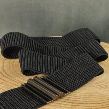 DIY - Taillengürtel - schwarz /schwarz glänzend