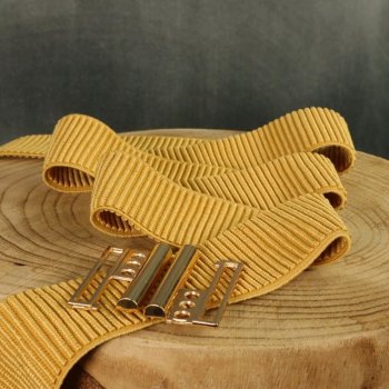 DIY - Taillengürtel - ocre / gold glänzend