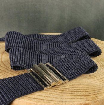 DIY - Taillengürtel - navy / silber glänzend