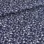 Baumwoll-Popeline - Blumenranken - hellblau auf marine
