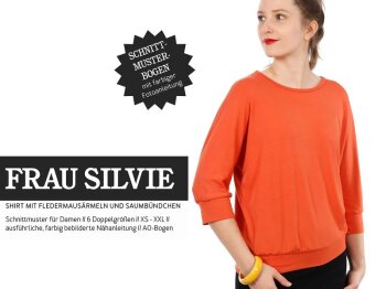 Papierschnittmuster Studio Schnittreif - Shirt Fledermaus&auml;rmeln - Frau Silvie