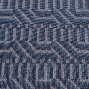 Hosen-/Rockstoff Bengaline Stretch - grafisches Muster blau - (1 St&uuml;ck = 2,50 Meter)