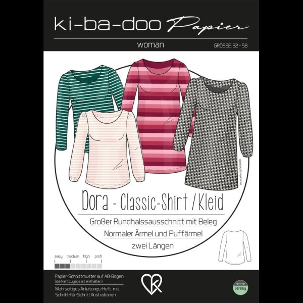 Papierschnittmuster Ki-Ba-Doo - Classic Kleid/Shirt Dora