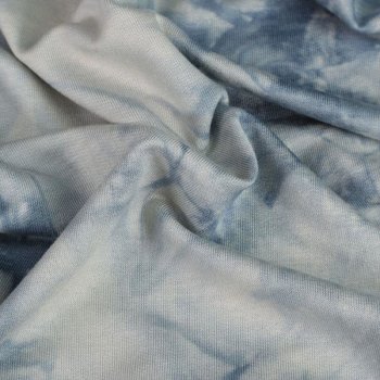 Viskose-Sommersweat- Batik - jeansblau