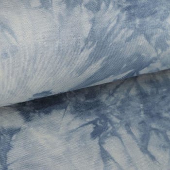 Viskose-Sommersweat- Batik - jeansblau