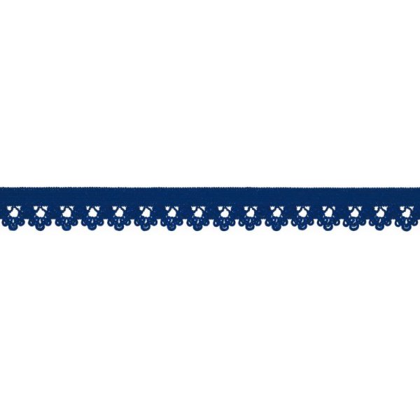 W&auml;schegummi mit Spitze - 1,3 cm breit - kobaltblau
