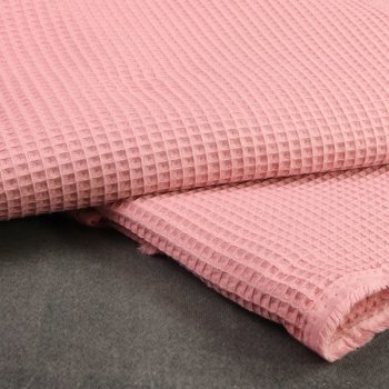 Baumwoll Waffel-Pique rosa