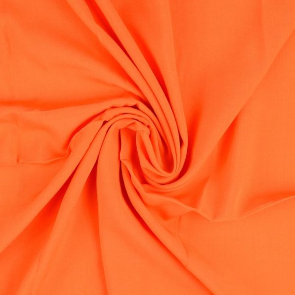 Viskose Webware - uni - tief orange