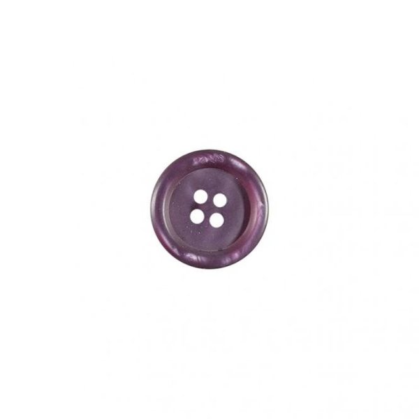 Knopf mit hochgezogener Kante - 18 mm Durchmesser - brombeer (150)