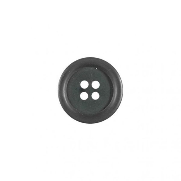 Knopf mit hochgezogener Kante - 22 mm Durchmesser - dunkelgrau (002)