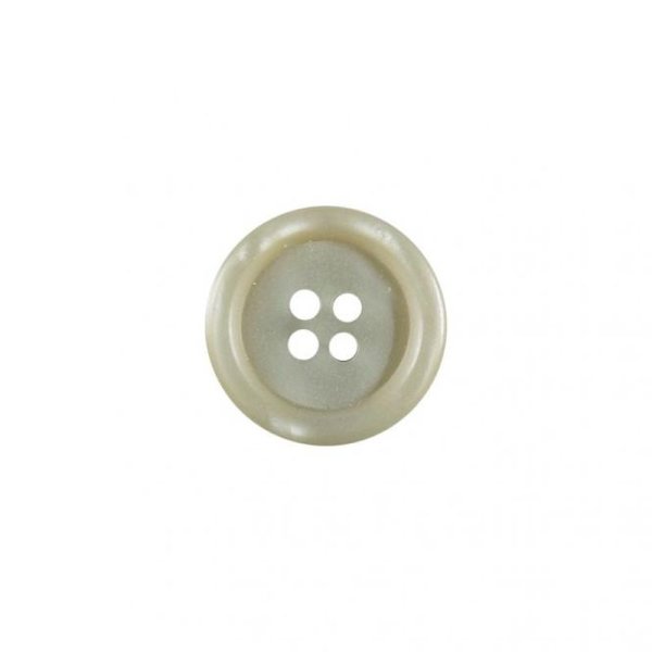 Knopf mit hochgezogener Kante - 22 mm Durchmesser - hellgrau (004)
