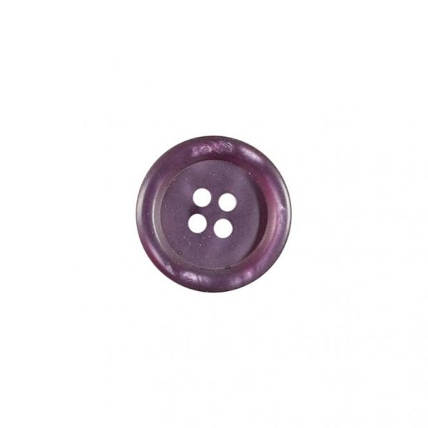 Knopf mit hochgezogener Kante - 22 mm Durchmesser - brombeer (150)