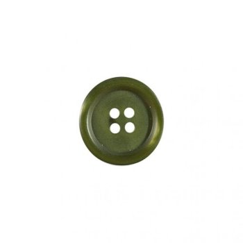 Knopf mit hochgezogener Kante - 22 mm Durchmesser - olive...