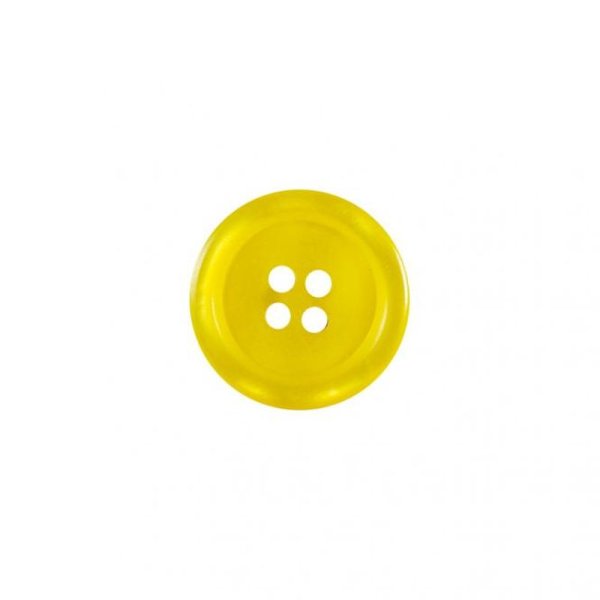 Knopf mit hochgezogener Kante - 22 mm Durchmesser - gelb (645)