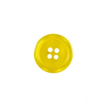 Knopf mit hochgezogener Kante - 22 mm Durchmesser - gelb...