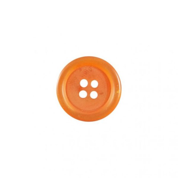 Knopf mit hochgezogener Kante - 22 mm Durchmesser - orange (693)