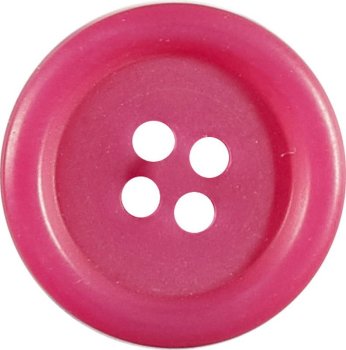 Knopf mit hochgezogener Kante - 22 mm Durchmesser - Pink...