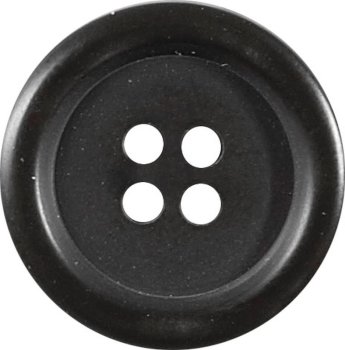 Knopf mit hochgezogener Kante - 22 mm Durchmesser - dunkelbraun (881)