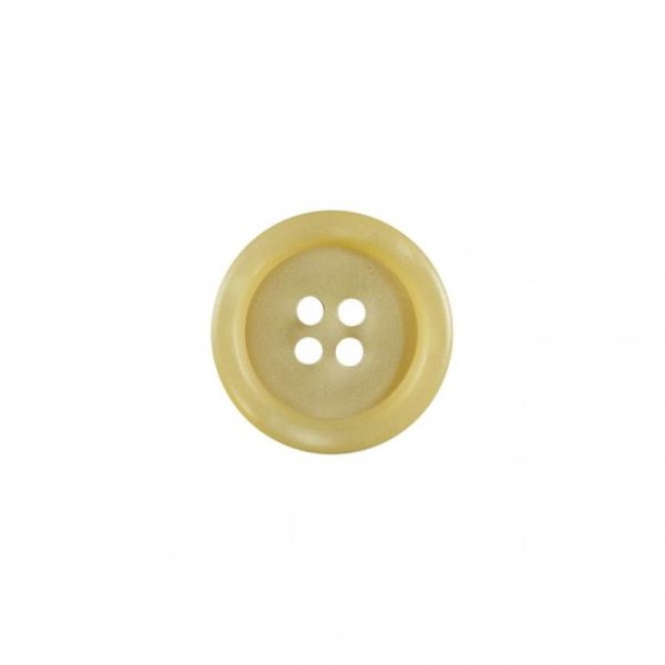 Knopf mit hochgezogener Kante - 22 mm Durchmesser - hellbeige (898)