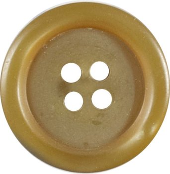 Knopf mit hochgezogener Kante - 22 mm Durchmesser - beige...
