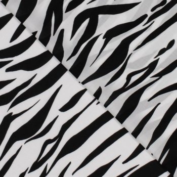 Viskose-Webware - Zebra - schwarz/weiß