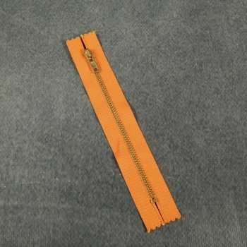 Hosenrei&szlig;verschluss - 16 cm - orange
