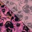 Viskose-Webware - Bl&uuml;tentraum - navy/rosa auf violett