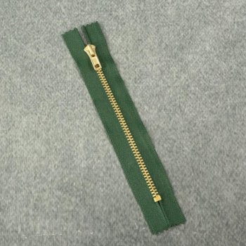 Hosenreißverschluss - 12 cm - dunkelgrün