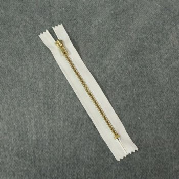 Hosenreißverschluss - 12 cm - weiß