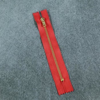 Hosenreißverschluss - 12 cm - rot