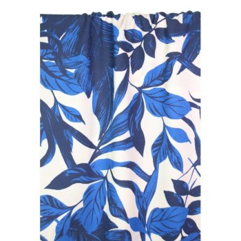 Atelier Jupe - Viskose-Webware - Large blue Leaves